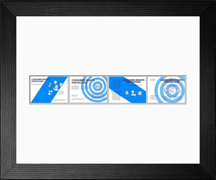 Framed Print : Consumer rights protection brochure template Framed Print : Consumer rights protection brochure template
