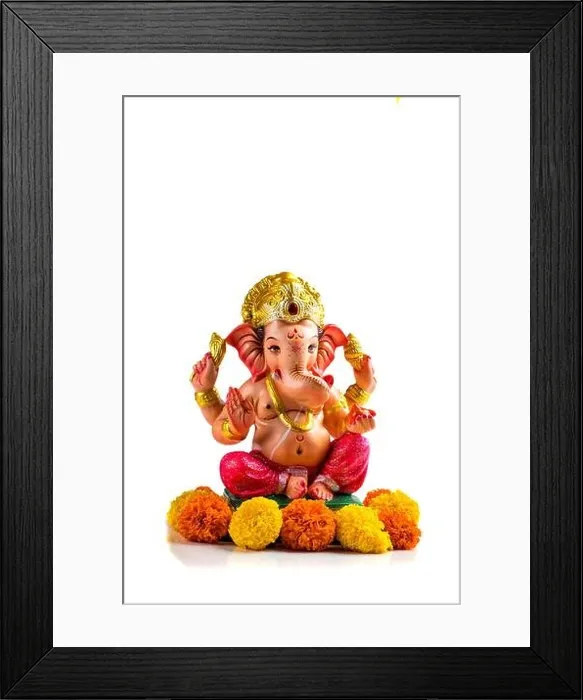 Framed Print : Hindu God Ganesha. Ganesha Idol on white Background Framed Print : Hindu God Ganesha. Ganesha Idol on white Background
