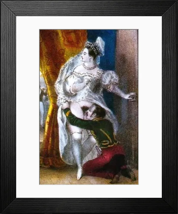 Framed Print : Achille Devéria erotism Framed Print : Achille Devéria erotism