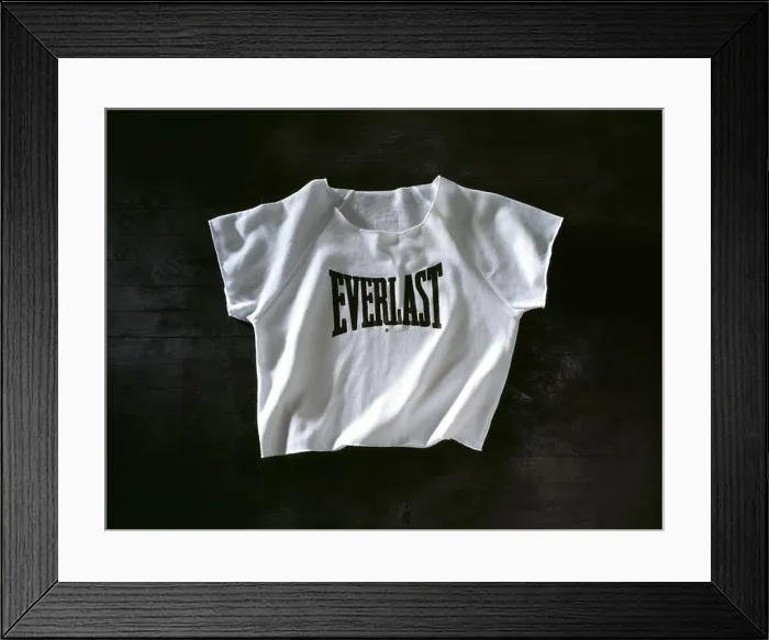 Framed Print : White Everlast Sweat Tee Framed Print : White Everlast Sweat Tee