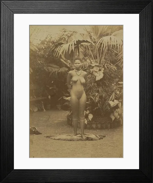 Framed Print : African Woman, Prince Roland Napoleon Bonaparte (French, 1858 - 1924), Africa, about 1888, Albumen silver print, 16.8 x 12.1 cm (6 5 / 8 x 4 3 / 4 in Framed Print : African Woman, Prince Roland Napoleon Bonaparte (French, 1858 - 1924), Africa, about 1888, Albumen silver print, 16.8 x 12.1 cm (6 5 / 8 x 4 3 / 4 in