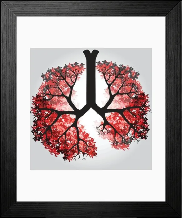 Framed Print : Tree Branches Like Lungs - Vector Illustration Framed Print : Tree Branches Like Lungs - Vector Illustration