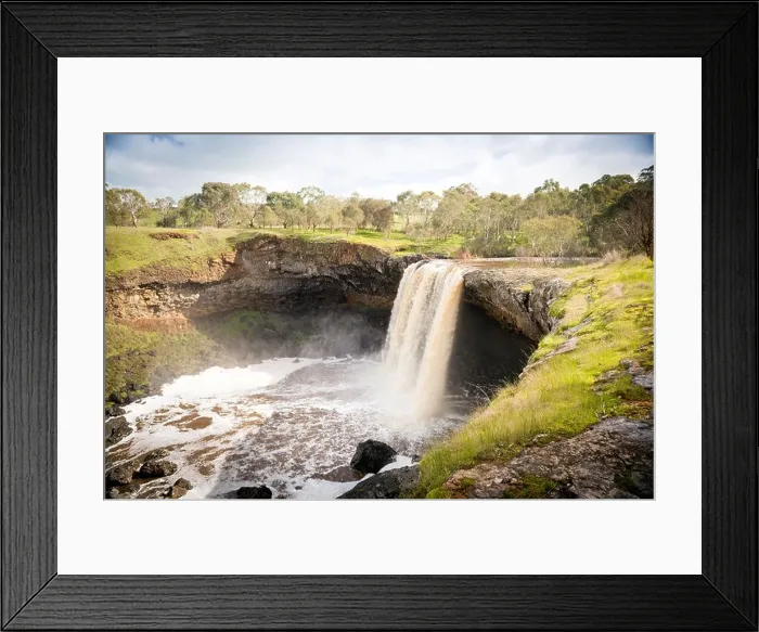 Framed Print : Stunning Wannon Falls waterfall in the Grampians region of Victoria, Australia Framed Print : Stunning Wannon Falls waterfall in the Grampians region of Victoria, Australia