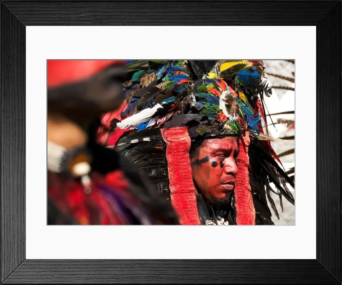Framed Print : a portrait of a Mexican shaman Framed Print : a portrait of a Mexican shaman