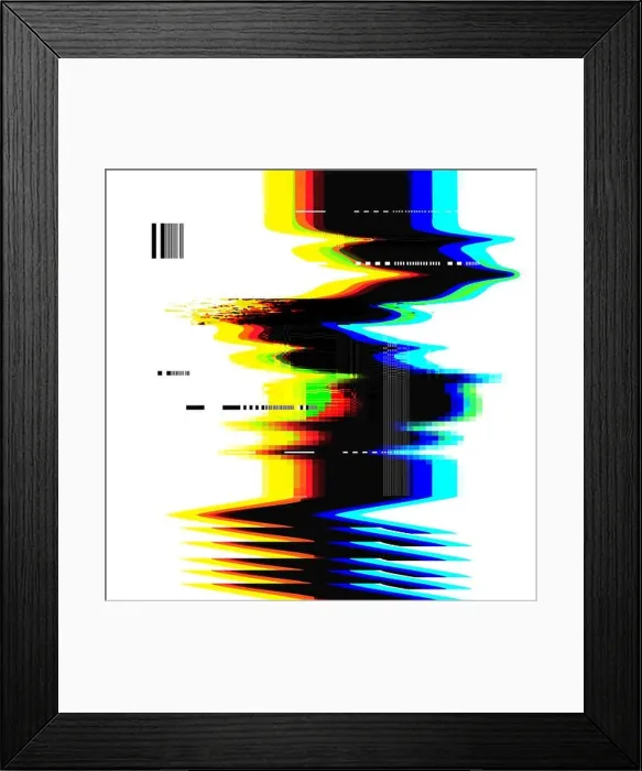 Framed Print : A glitch noise distortion texture background. Vector illustration Framed Print : A glitch noise distortion texture background. Vector illustration