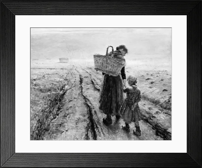 Framed Print : Going Home, ca. 1889, Oil on wood, 30 7 / 8 x 39 1 / 4 in. (78.4 x 99.7 cm), Paintings, Fritz von Uhde (German, Wolkenburg 1848–1911 Framed Print : Going Home, ca. 1889, Oil on wood, 30 7 / 8 x 39 1 / 4 in. (78.4 x 99.7 cm), Paintings, Fritz von Uhde (German, Wolkenburg 1848–1911