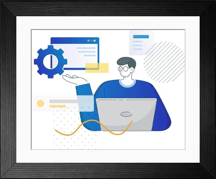 Framed Print : Website Design - Full Stack Developer - Illustration as EPS 10 File Framed Print : Website Design - Full Stack Developer - Illustration as EPS 10 File