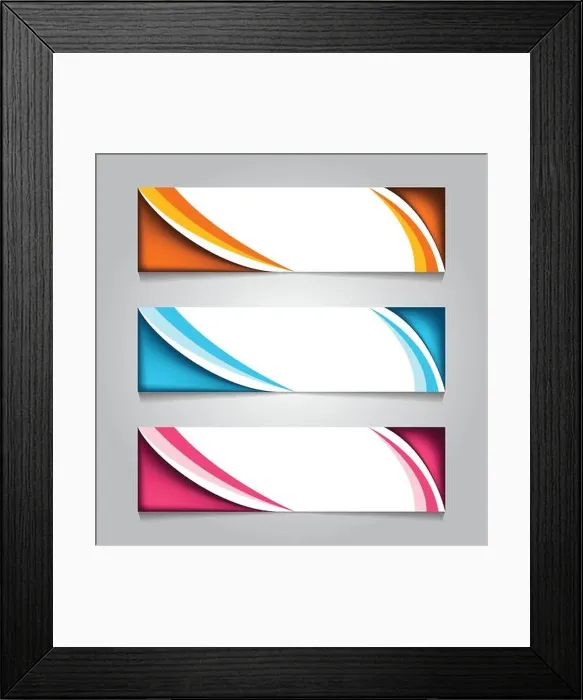 Framed Print : horizontal corporate web banner template. for print or promotion product sale. vector illustration isolated on white background Framed Print : horizontal corporate web banner template. for print or promotion product sale. vector illustration isolated on white background