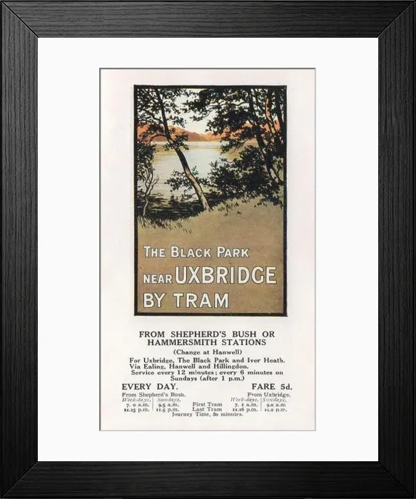 Framed Print : The Black Park near Uxbridge by Tram Framed Print : The Black Park near Uxbridge by Tram
