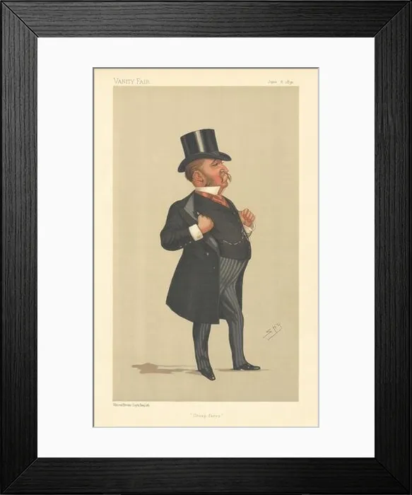 Framed Print : VANITY FAIR SPY CARTOON John Blundell Maple Cheap fares Dulwich MP 1891 Framed Print : VANITY FAIR SPY CARTOON John Blundell Maple Cheap fares Dulwich MP 1891