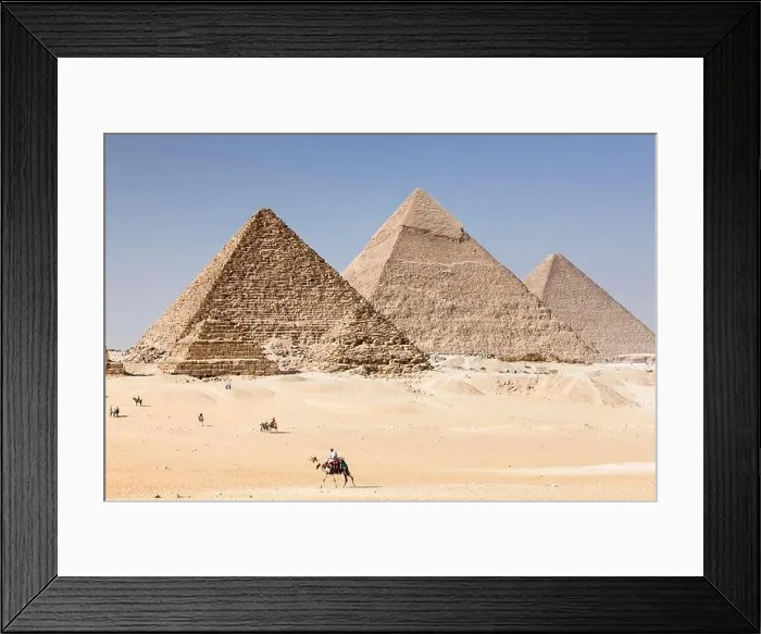 Framed Print : The great pyramids of Giza, The three great pyramids, view from desert, giza, cairo, Egypt, North Africa, Africa Framed Print : The great pyramids of Giza, The three great pyramids, view from desert, giza, cairo, Egypt, North Africa, Africa