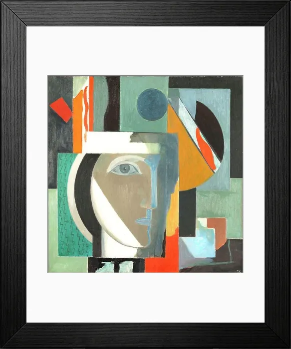 Framed Print : Ragnhild Kaarbø - Composition with a Head - c1925 Framed Print : Ragnhild Kaarbø - Composition with a Head - c1925