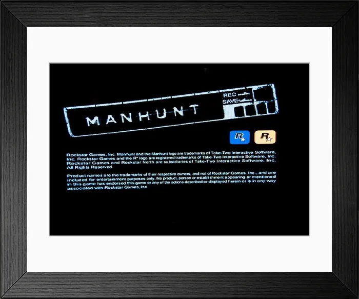 Framed Print : Manhunt violent horror psychological video game Framed Print : Manhunt violent horror psychological video game