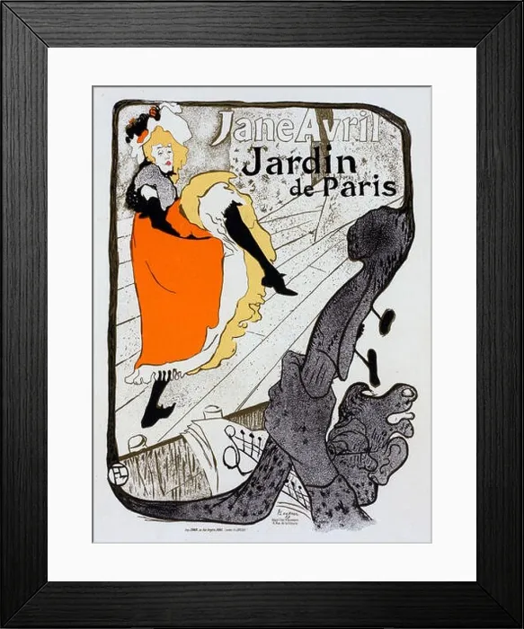 Framed Print : Poster for le Jardin de Paris Jane Avril. Toulouse-Lautrec, Henri de (1864-1901), French painter, printmaker, draughtsman Framed Print : Poster for le Jardin de Paris Jane Avril. Toulouse-Lautrec, Henri de (1864-1901), French painter, printmaker, draughtsman