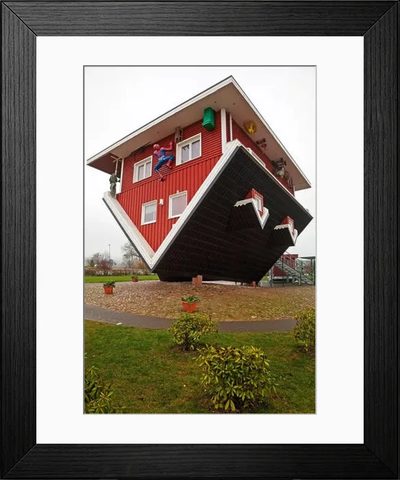 Framed Print : the crazy house of Bispingen, Germany, Lower Saxony, Bispingen Framed Print : the crazy house of Bispingen, Germany, Lower Saxony, Bispingen