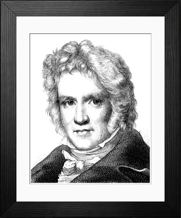 Framed Print : Historical drawing, 19th century, Friedrich Wilhelm Bessel, 1784 - 1846, a German mathematician and astronomer Framed Print : Historical drawing, 19th century, Friedrich Wilhelm Bessel, 1784 - 1846, a German mathematician and astronomer