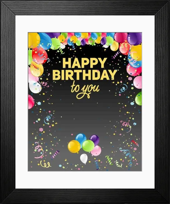 Framed Print : Holiday birthday background Framed Print : Holiday birthday background