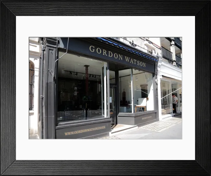 Framed Print : The shop front of the Gordon Watson furniture shop, 28 Pimlico Road, London, UK Framed Print : The shop front of the Gordon Watson furniture shop, 28 Pimlico Road, London, UK