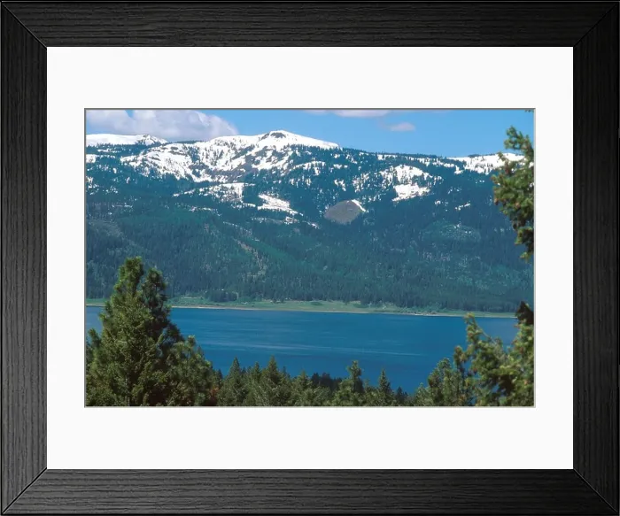 Framed Print : View of Cascade Lake and West Mountain in Idahos Boise National Forest Framed Print : View of Cascade Lake and West Mountain in Idahos Boise National Forest