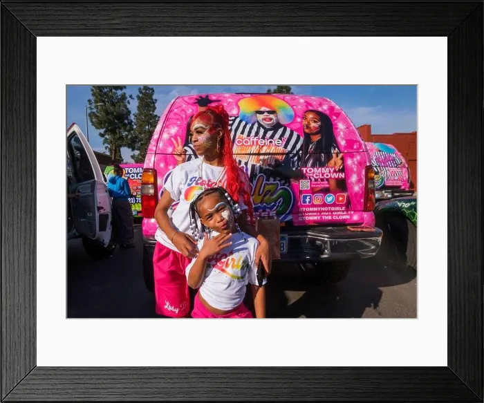 Framed Print : Tommy the Clown and his clown troupe, Martin Luther King Jr. Day parade, Los Angeles, California, United States of America Framed Print : Tommy the Clown and his clown troupe, Martin Luther King Jr. Day parade, Los Angeles, California, United States of America