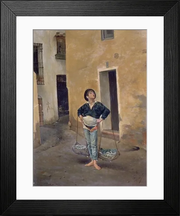 Framed Print : COPIA DEL CENACHERO DE LEONCIO TALAVERA - 1877 - OLEO / TABLA - 49x35. Author: RUIZ BLASCO JOSE. Location: PRIVATE COLLECTION
