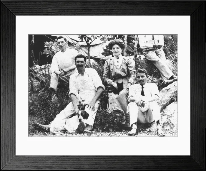 Framed Print : Albert H. West (top left), Hermann Kallenbach and Mahatma Gandhi at Tolstoy Farm, Transvaal, South Africa, 1910, old vintage 1900s picture Framed Print : Albert H. West (top left), Hermann Kallenbach and Mahatma Gandhi at Tolstoy Farm, Transvaal, South Africa, 1910, old vintage 1900s picture