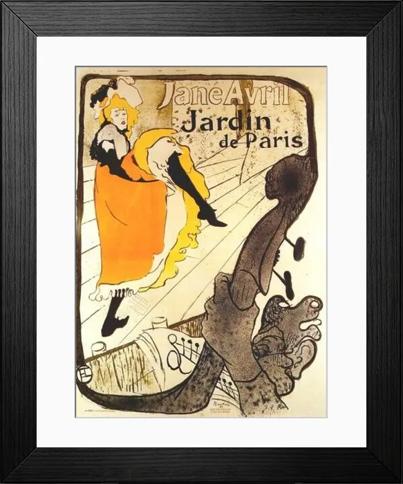 Framed Print : Lautrec jane avril at the jardin de paris (poster) 1893 Framed Print : Lautrec jane avril at the jardin de paris (poster) 1893