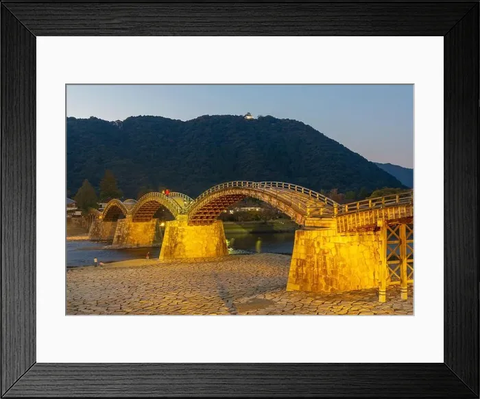 Framed Print : Light-up of Kintai-bashi bridge Framed Print : Light-up of Kintai-bashi bridge