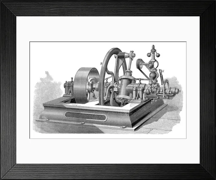 Framed Print : 19th century illustration of Scott and Morton's revolting steam-engine. Published in The Practical Magazine, an Illustrated Cyclopedia of Industrial Framed Print : 19th century illustration of Scott and Morton's revolting steam-engine. Published in The Practical Magazine, an Illustrated Cyclopedia of Industrial