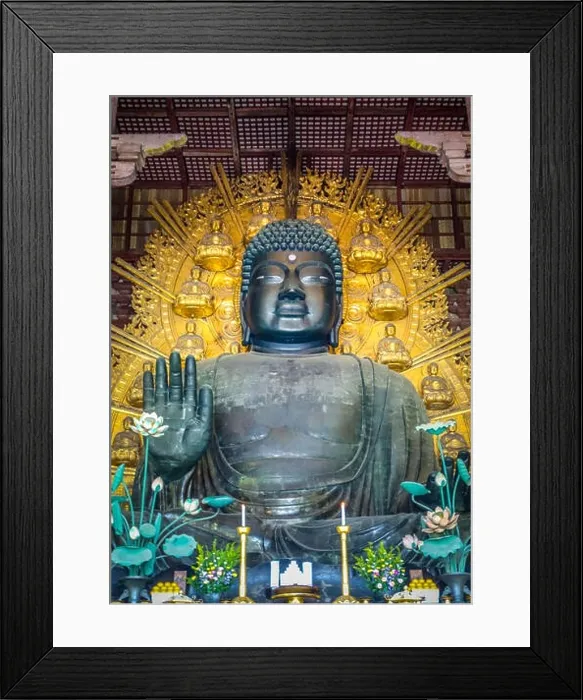 Framed Print : Vairocana great buddha in Daibutsu-den Todai-ji temple, Nara, Japan Framed Print : Vairocana great buddha in Daibutsu-den Todai-ji temple, Nara, Japan