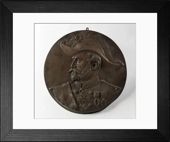 Framed Print : Portrait of General Boulanger 1837-1891), Levasseur, Jules, Sculptor, In 1887, 19th century, Sculpture, Medallion (sculpture), Bronze Framed Print : Portrait of General Boulanger 1837-1891), Levasseur, Jules, Sculptor, In 1887, 19th century, Sculpture, Medallion (sculpture), Bronze