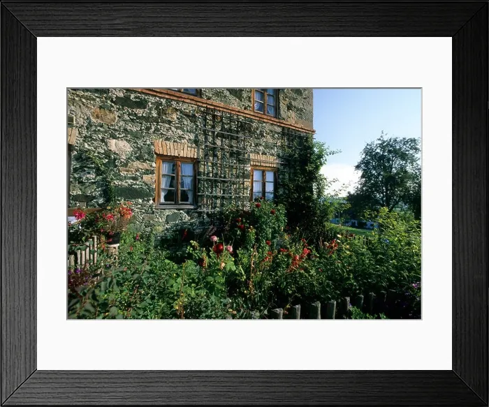 Framed Print : farmhouse and famers garden in valley Leitzachtal, Upper Bavaria, Bavaria, Germany Framed Print : farmhouse and famers garden in valley Leitzachtal, Upper Bavaria, Bavaria, Germany