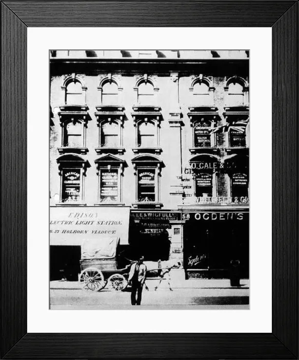 Framed Print : Edison Electric Light Station, Holborn Viaduct, London Framed Print : Edison Electric Light Station, Holborn Viaduct, London