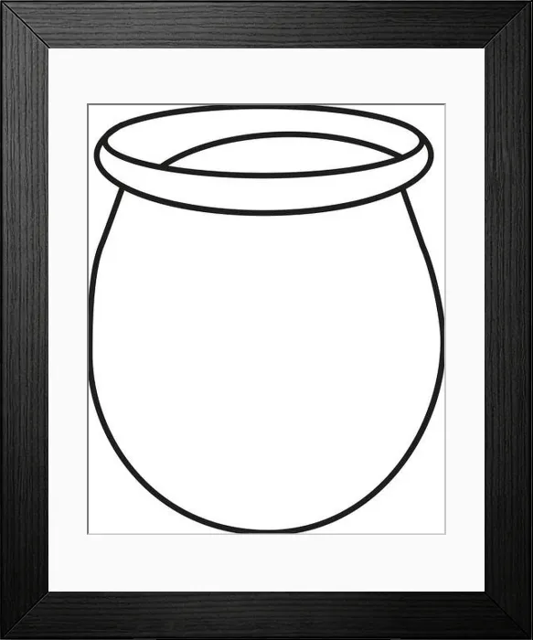 Framed Print : sketch of an old pot, isolated Framed Print : sketch of an old pot, isolated