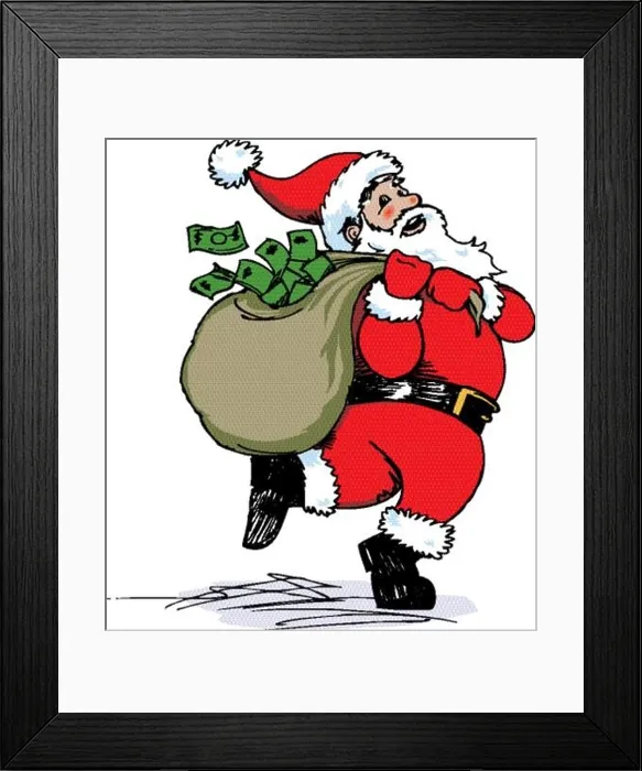 Framed Print : Santa's Cash Framed Print : Santa's Cash