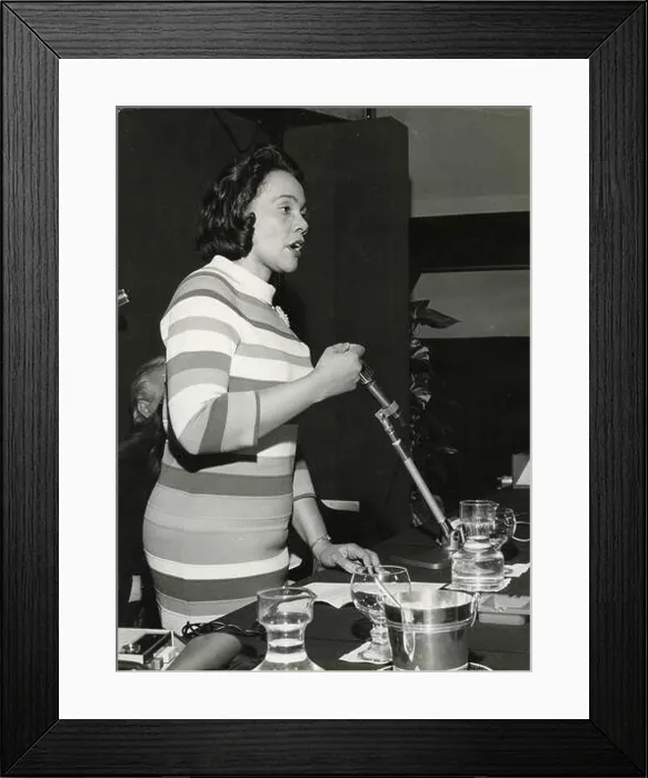 Framed Print : American activist and author Coretta Scott King, wife of Martin Luther King, during a press conference for the presentation of her book, Milan Framed Print : American activist and author Coretta Scott King, wife of Martin Luther King, during a press conference for the presentation of her book, Milan