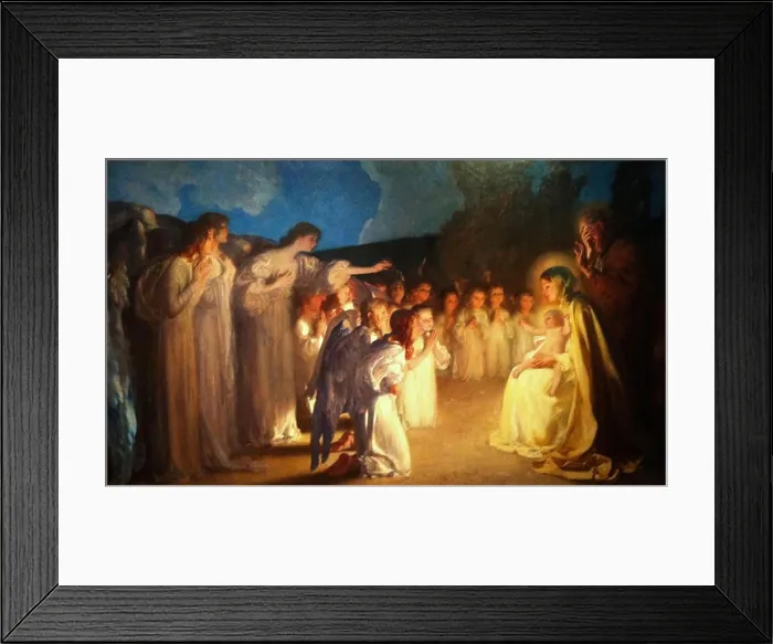 Framed Print : Carl von Marr Adoration of the Christ Child
