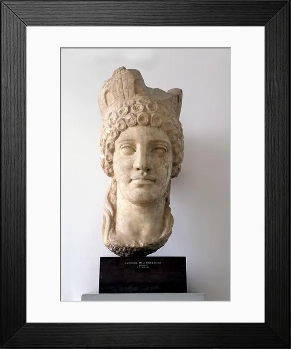 Framed Print : Goddess with a mural creown from tehe region of Rome. 1st. cent. AD, marble work. Carlsberg Glyptotek, Copenhagen, Denmark Framed Print : Goddess with a mural creown from tehe region of Rome. 1st. cent. AD, marble work. Carlsberg Glyptotek, Copenhagen, Denmark