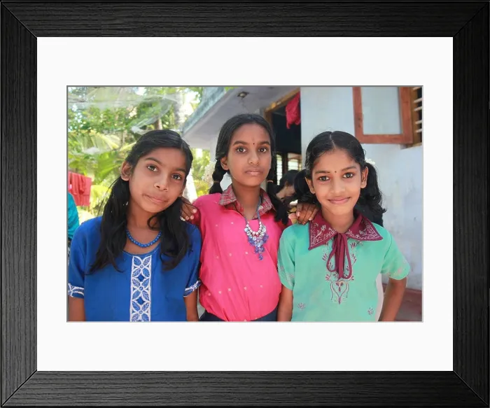 Framed Print : Malayam girls Kerala India Framed Print : Malayam girls Kerala India