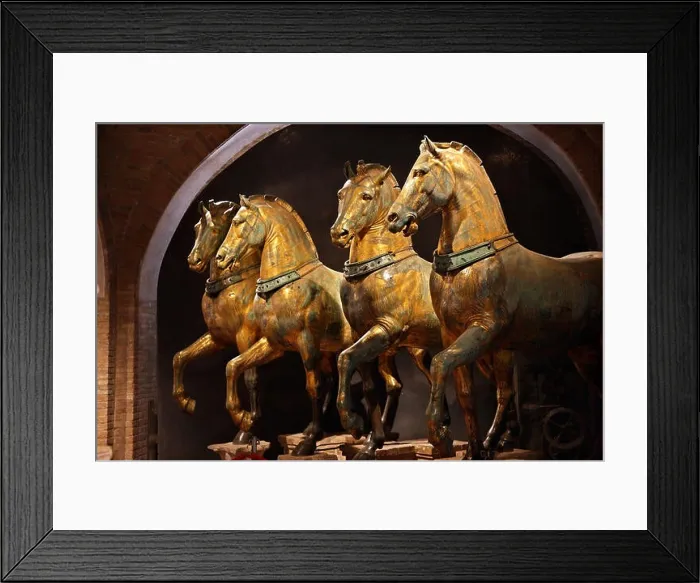 Framed Print : The (original) horses of Saint Mark (San Marco), in the Museum of the Basilica of Saint Mark, Venice, Italy Framed Print : The (original) horses of Saint Mark (San Marco), in the Museum of the Basilica of Saint Mark, Venice, Italy