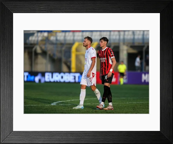 Framed Print : Busto Arsizio, Italy, 01st Sep, 2024. Gabriele Minotti during match between Milan Futuro and Carpi for Serie C at Carlo Speroni Stadium, Busto Arsizio Framed Print : Busto Arsizio, Italy, 01st Sep, 2024. Gabriele Minotti during match between Milan Futuro and Carpi for Serie C at Carlo Speroni Stadium, Busto Arsizio