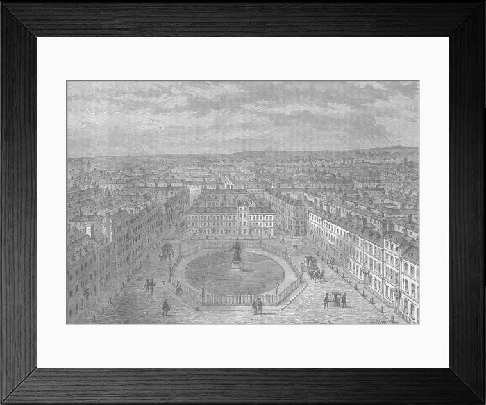 Framed Print : SOHO: Golden Square in 1750. London, antique print c1880 Framed Print : SOHO: Golden Square in 1750. London, antique print c1880