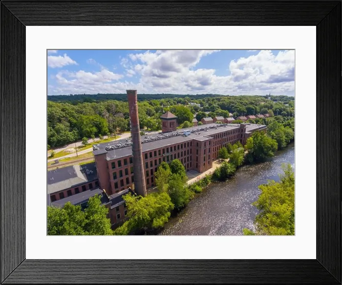 Framed Print : Ashton Mill aerial view at Blackstone River in historic town of Cumberland, Rhode Island RI, USA Framed Print : Ashton Mill aerial view at Blackstone River in historic town of Cumberland, Rhode Island RI, USA