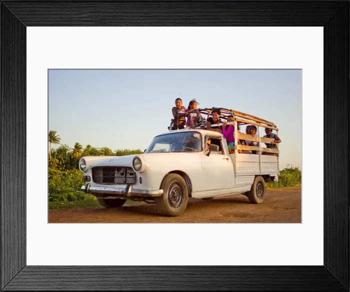 Framed Print : Local transport / local taxi in small cities and towns in Madagascar Framed Print : Local transport / local taxi in small cities and towns in Madagascar