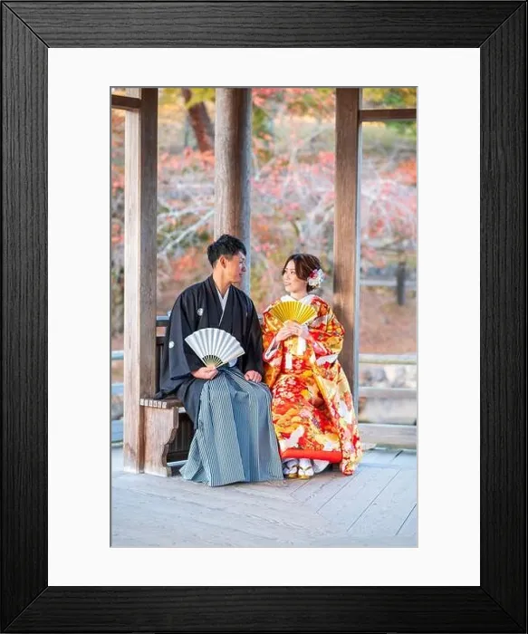 Framed Print : Photoshoot of young married couple in Japan Framed Print : Photoshoot of young married couple in Japan