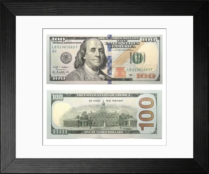Framed Print : New 100 U.S. dollar banknote Framed Print : New 100 U.S. dollar banknote