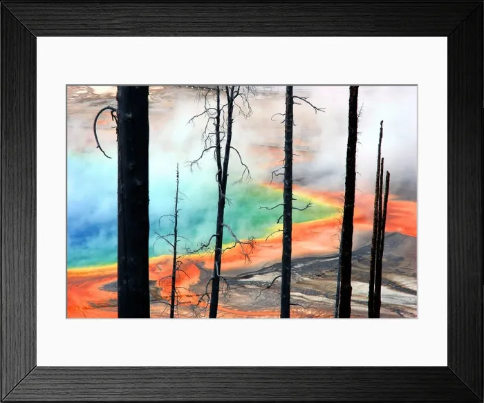 Framed Print : grand prismatic spring, midway geyser basin, yellowstone national park, wyoming Framed Print : grand prismatic spring, midway geyser basin, yellowstone national park, wyoming