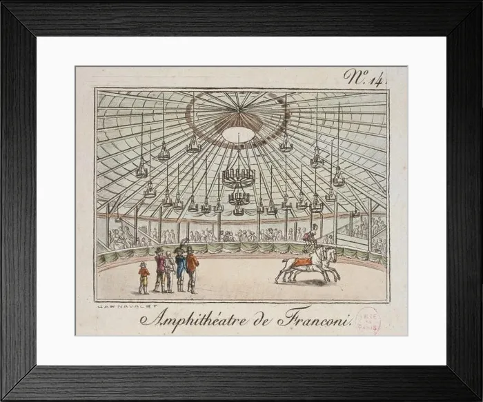 Framed Print : VUES DE PARIS, NUMBER 14 - AMPHITHEATER DE FRANCONI Dorgès. Vues de Paris, numéro 14 - amphithéâtre de Franconi'. Gravure. Paris, musée Carnavalet Framed Print : VUES DE PARIS, NUMBER 14 - AMPHITHEATER DE FRANCONI Dorgès. Vues de Paris, numéro 14 - amphithéâtre de Franconi'. Gravure. Paris, musée Carnavalet