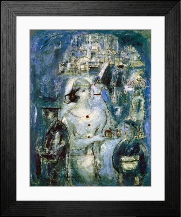 Framed Print : Shunsuke Matsumoto artwork - On the Street - 1940 Framed Print : Shunsuke Matsumoto artwork - On the Street - 1940