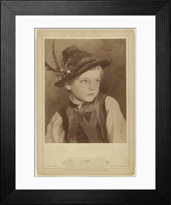 Framed Print : Franzl by M. Wunsch; Photographische Union; about 1885; Albumen silver print Framed Print : Franzl by M. Wunsch; Photographische Union; about 1885; Albumen silver print